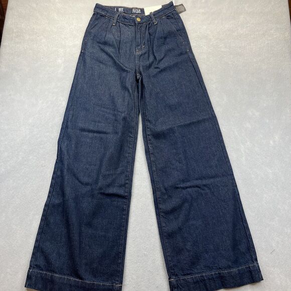 a.n.a  A New Approach ana High Rise Wide Leg Jeans Womens Size 2 Dark Wash $54 - Picture 3 of 16